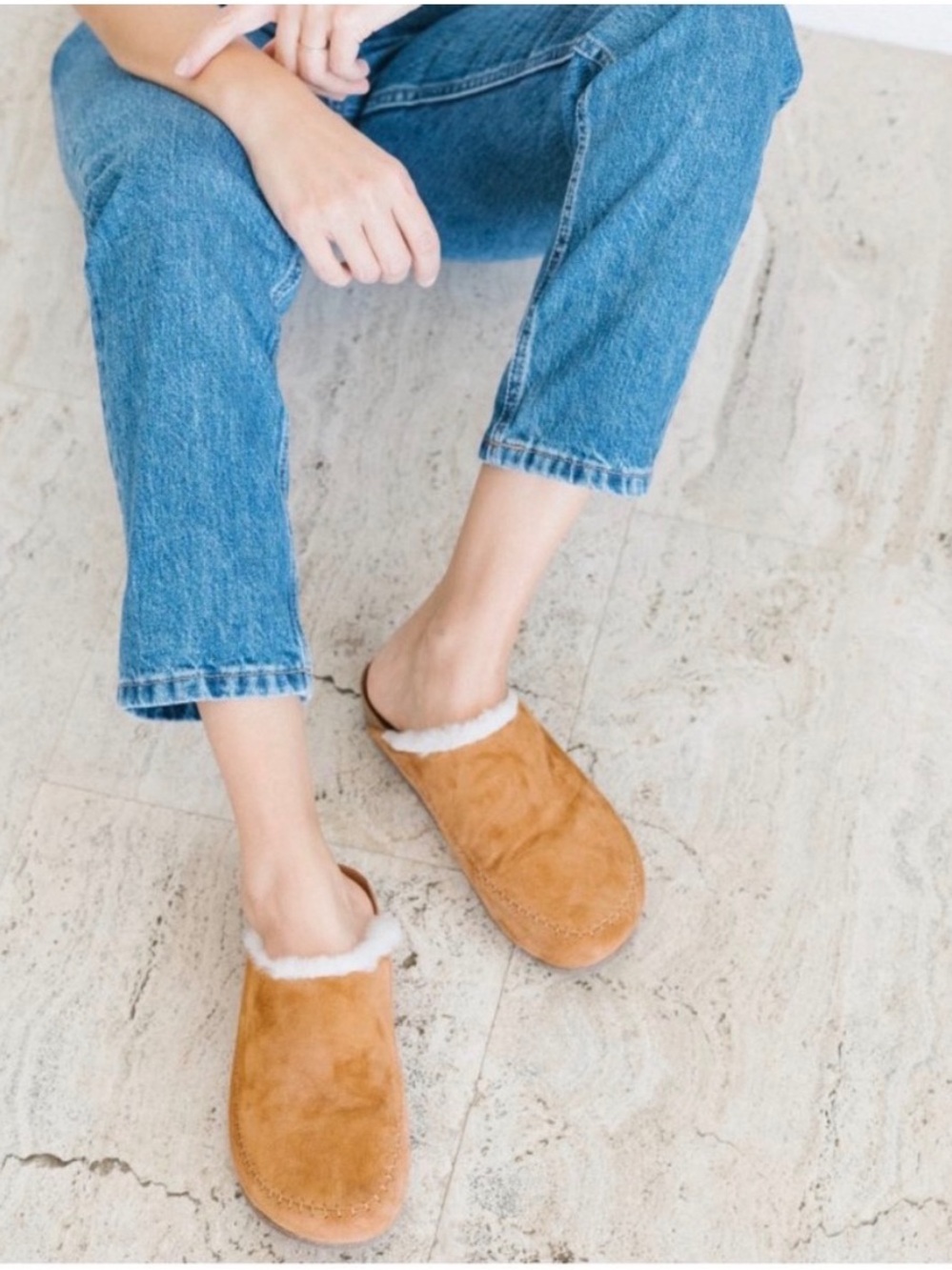 Jenni Kayne Cozy Sherling lined Slip on Moc Clogs
